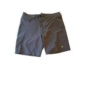 Banks Journal Black 32 Mens Recycled Polyester Drawstring Shorts Zipper Pocket